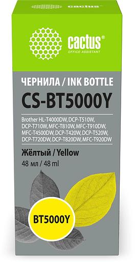 Чернила Cactus CS-BT5000Y BT5000Y желтый 48мл для Brother HL-T4000DW, DCP-T510W, DCP-T710W, MFC-T810W, MFC-T910DW, MFC-T4500DW, DCP-T420W, DCP-T520W, DCP-T720DW, DCP-T820DW, MFC-T920DW фото 1