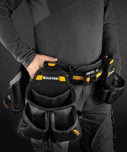 Сумка для инструментов Kraftool KBS-4 37карм. черный/желтый (38760-4) фото 6