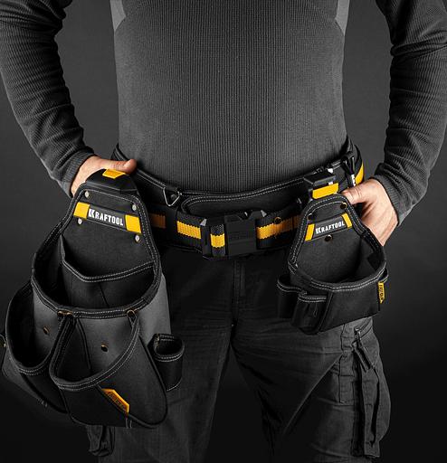 Сумка для инструментов Kraftool KBS-4 37карм. черный/желтый (38760-4) фото 7