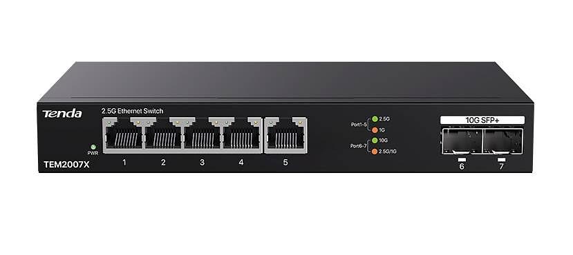 Коммутатор 5PORT 1000M 2SFP+ TEM2007X TENDA фото 1