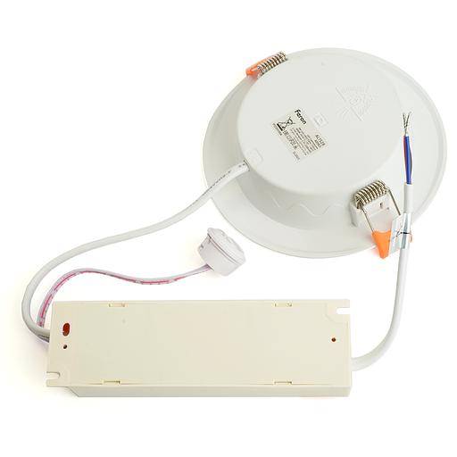 Светильник светодиодный ДВО-9w 4000К 720Лм с БАП 3ч. в пластиковом корпусе белый Feron фото 2