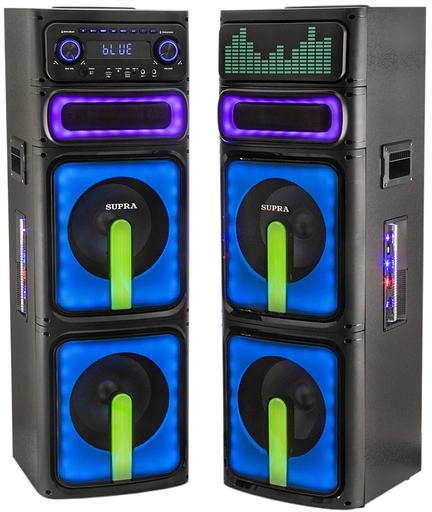 Минисистема Supra SMB-2050 черный 180Вт FM USB BT SD (в комплекте: активн.+пассив.колонки) фото 1
