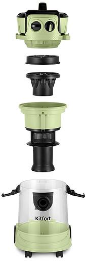Пылесос Kitfort КТ-5194 1000Вт зеленый/черный фото 4