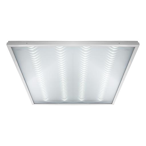 Светильник светодиодный ДВО-40w 595х595х19 4000К 3100Лм c блоком аварийного питания 1ч призма IP40 фото 1