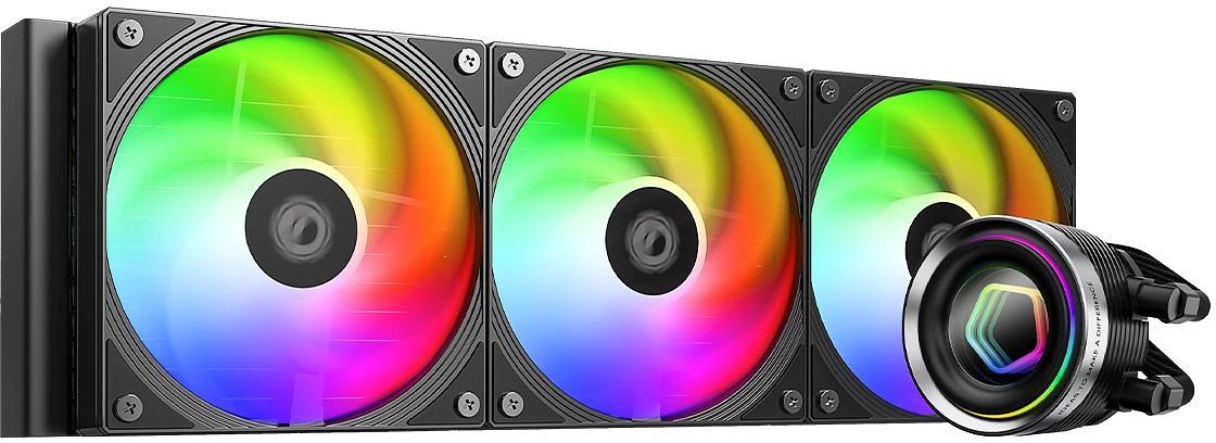 Система водяного охлаждения ID-Cooling FX360 Inf ARGB Soc-AM5/AM4/1151/1200/2066/1700 черный 4-pin 27.2dB Al+Cu 350W Ret фото 1