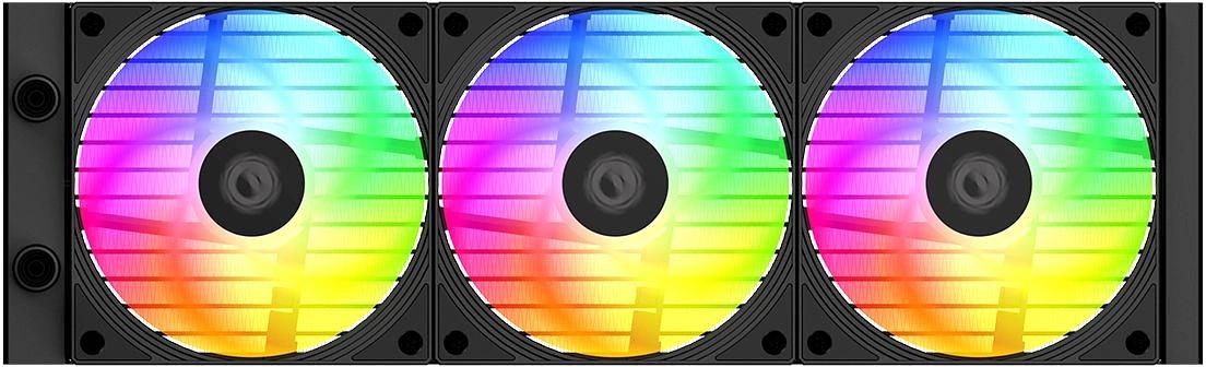 Система водяного охлаждения ID-Cooling FX360 Inf ARGB Soc-AM5/AM4/1151/1200/2066/1700 черный 4-pin 27.2dB Al+Cu 350W Ret фото 3