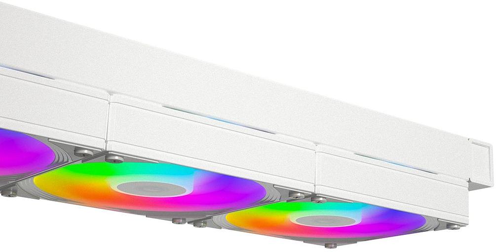 Система водяного охлаждения ID-Cooling FX360 Inf ARGB Soc-AM5/AM4/1151/1200/2066/1700 белый 4-pin 27.2dB Al+Cu 350W Ret (FX360 INF WHITE) фото 4