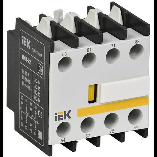 Приставка ПКИ-22 дополнительные контакты 2NO+2NC IEK IEK KPK10-22 фото 1
