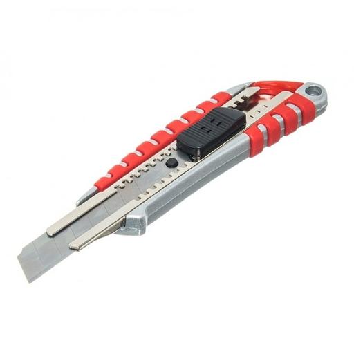 REXANT (12-4900) Нож с сегментированным лезвием 18 мм, металлический обрезиненный корпус фото 1