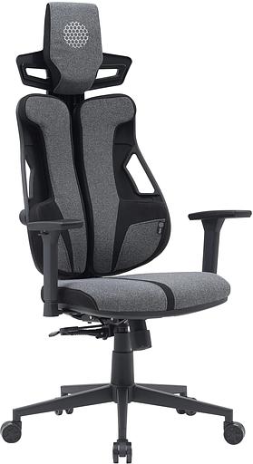 Кресло Cactus CS-CHR-DUO-GYBK серый/черный с подголов. крестов. сталь фото 1