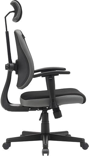 Кресло Cactus CS-CHR-MC03-BKGY черный/серый с подголов. крестов. пластик пластик черный фото 3