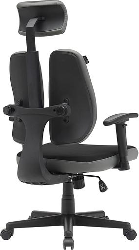 Кресло Cactus CS-CHR-MC03-BKGY черный/серый с подголов. крестов. пластик пластик черный фото 4