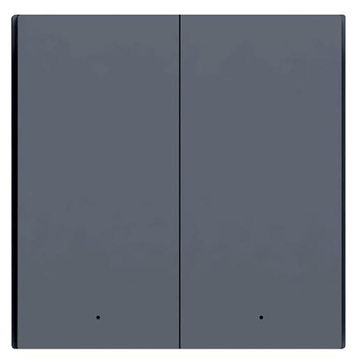 Выключатель двухклавишный без нейтрали Aqara Smart Wall Switch H1 EU (WS-EUK02 graphite) фото 2