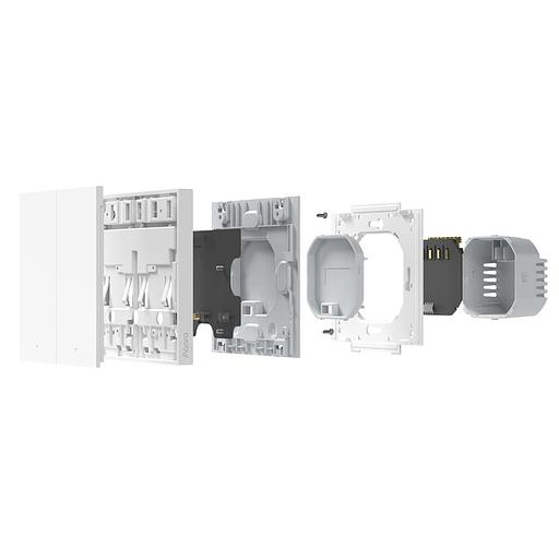 Выключатель двухклавишный без нейтрали Aqara Smart Wall Switch H1 EU (WS-EUK02 graphite) фото 4