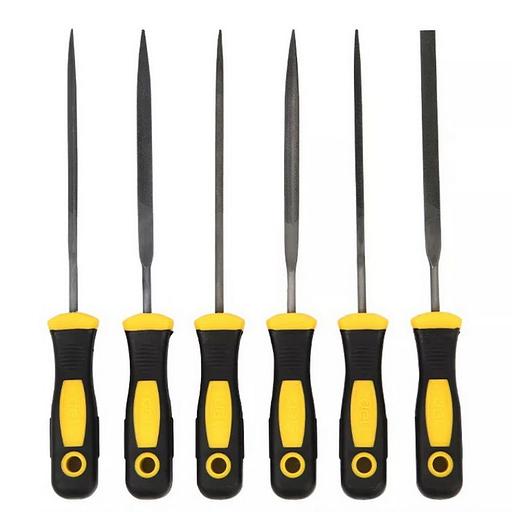 Набор надфилей Deli DL2141 6шт подшипниковая сталь, противоскользящая рукоятка фото 1