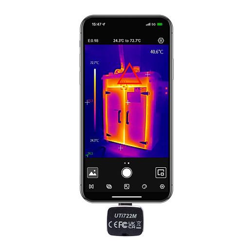 Тепловизор для смартфона UNI-T UTi722M, 256 * 192, -20C...450C, 25Гц, подключение к моб. устройствам USB-C, ручной фокус фото 5