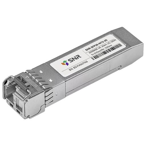 Трансивер SNR SFP28 WDM, 25GBASE, разъем LC, дальность до 20км (12dB), 1270nm, SNR-SFP28-W73-20 фото 1
