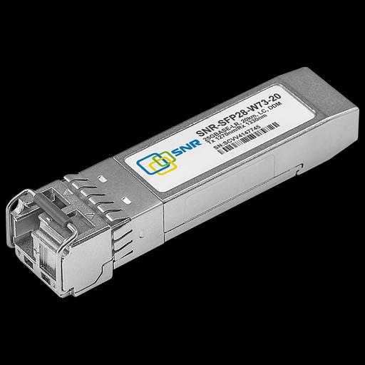 Трансивер SNR SFP28 WDM, 25GBASE, разъем LC, дальность до 20км (12dB), 1270nm, SNR-SFP28-W73-20 фото 2