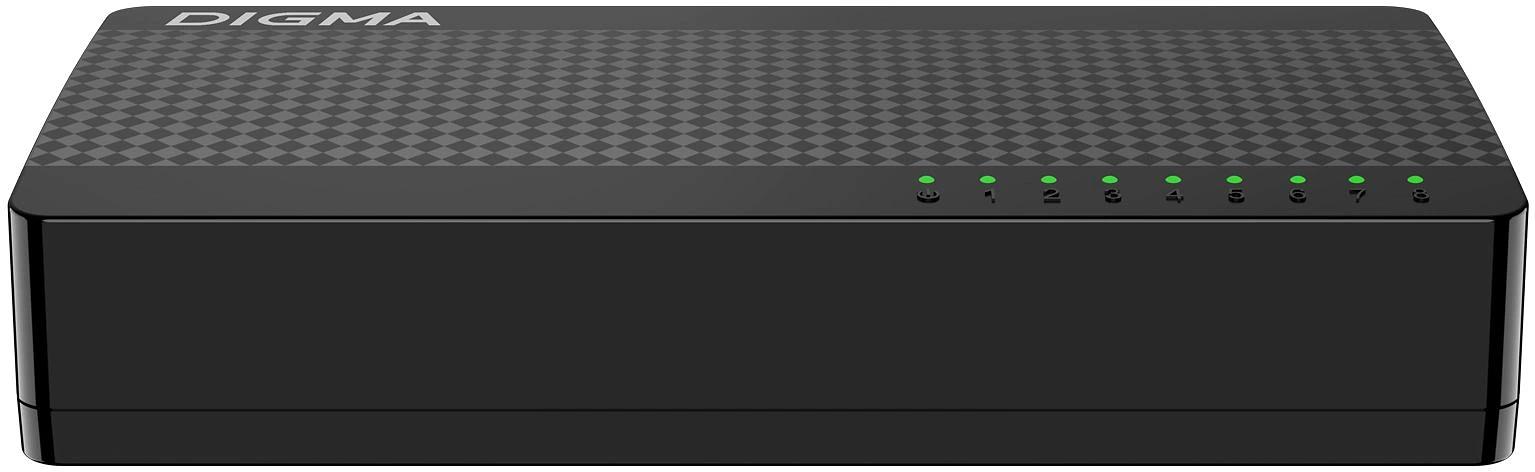 Коммутатор Digma DSW-108GE DSW-108GEV2 (L2) 8x1Гбит/с неуправляемый фото 1