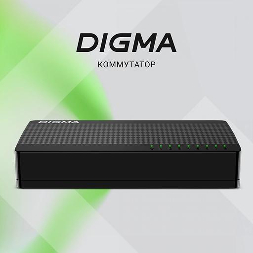 Коммутатор Digma DSW-108GE DSW-108GEV2 (L2) 8x1Гбит/с неуправляемый фото 2