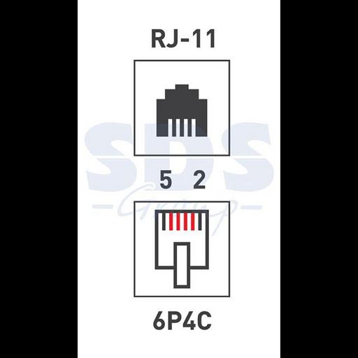 Rexant (03-0002) Розетка телефонная внешняя, 2 порта UTP, RJ-14 (6P4C), CAT 3 фото 4