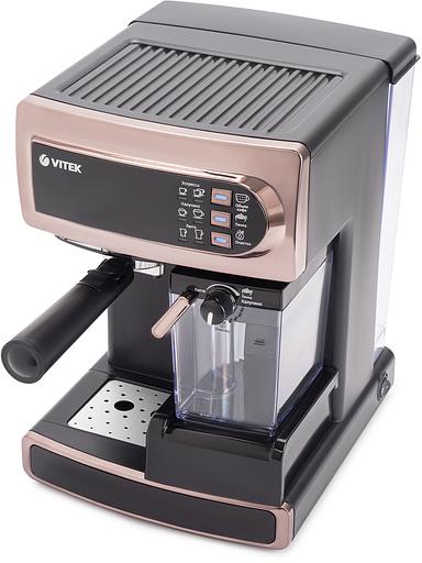 Кофеварка рожковая Vitek VT-1517 1238Вт золотистый фото 6