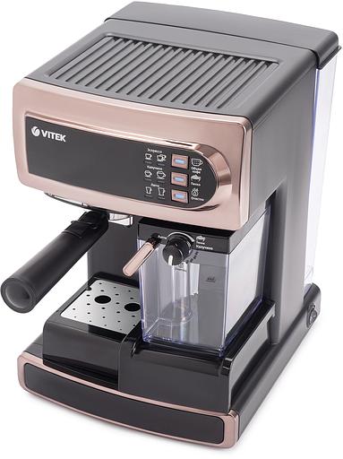 Кофеварка рожковая Vitek VT-1517 1238Вт золотистый фото 7