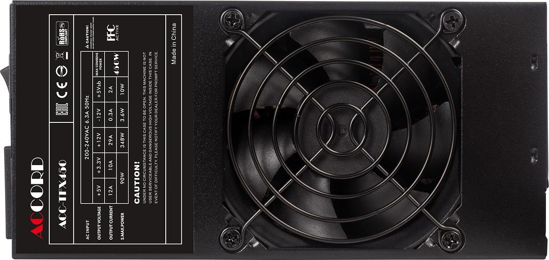 Блок питания Accord TFX 450W ACC-TFX450 (20+4pin) APFC 80mm fan 3xSATA RTL фото 6