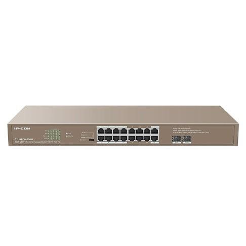 IP-COM G1118P-16-250W Коммутатор PoE неуправляемый 16-Ports 10/100/1000 Base-T + 2-Port 1000 Base-X SFP / 16-Ports PoE (PoE бюджет 230W) фото 1