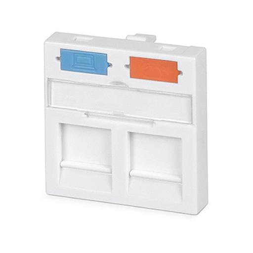 Cabeus FP-45-2M Вставка 45x45 (Mosaic) для 2 модулей формата Keystone Jack фото 1