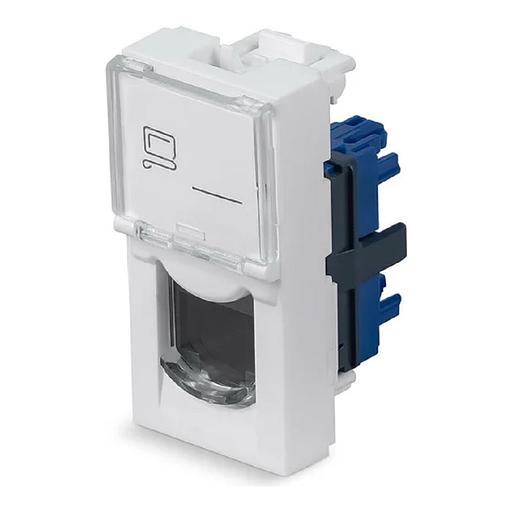 Cabeus KJ-RJ45-Cat.6-180T-FP-L-22,5 Keystone Jack RJ-45(8P8C), 180 градусов, категория 6, безинструментный монтаж, вставка Mosaic (арт.076561) фото 1