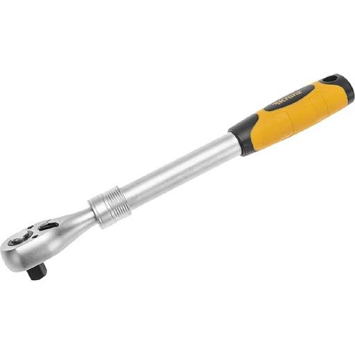 Kranz (KR-12-8411) Ключ телескопический трещоточный 1/2, 330-460мм, CrV, двухкомпонентная рукоятка фото 1