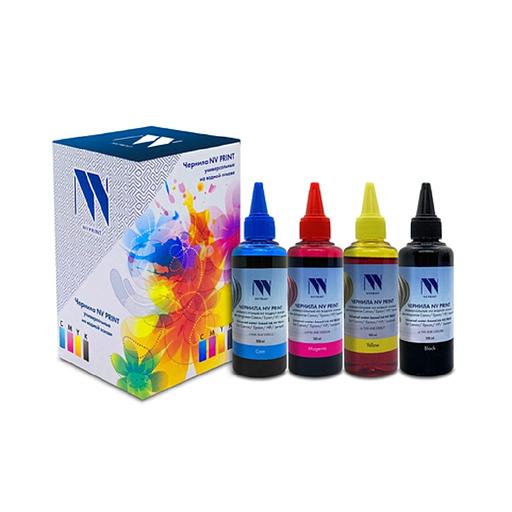 Чернила NV PRINT универсальные на водной основе для аппаратов HP, комплект 4 цвета по 100 мл совместимые фото 1