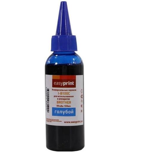 EasyPrint Чернила I-B100C универсальные для Brother (100мл.) голубой фото 1