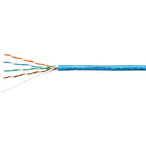 Cabeus UTP-4P-Cat.5e-SOLID-BL-100 Кабель витая пара UTP (U/UTP), категория 5e, 4 пары (24 AWG), одножильный, PVC нг(А)-LS, синий (100 м) фото 1