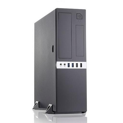 Корпус Foxline FL-203-GT-300 mATX case black, w/PSU TFX 300W 80+ bronze, w/2xUSB2.0+2xUSB3.0, w/pwr cord, w/ 8cm FAN фото 1