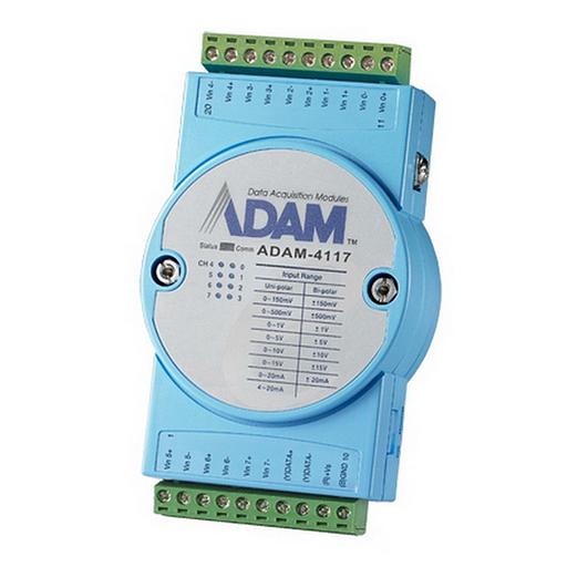 Модуль интерфейсный Advantech ADAM-4117-B Модуль ввода, 8 каналов аналогового ввода, Modbus RTU/ASCII фото 1