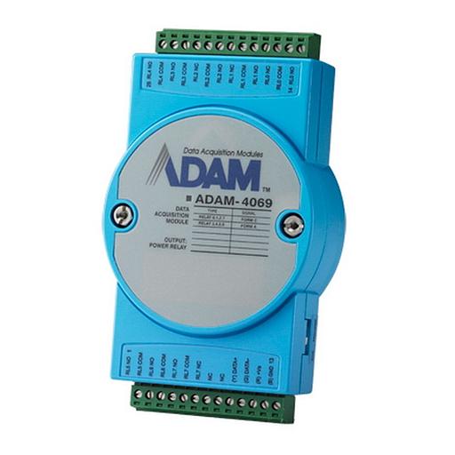 Модуль интерфейсный Advantech ADAM-4069-B Модуль релейного вывода, 8 каналов, Power Relay Output Module with Modbus фото 1