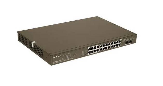 IP-COM G1126P-24-410W Коммутатор неуправляемый PoE, 26 портов, 24x1 Гбит/с, SFP 2x1 Гбит/с, PoE 24x30Вт (до 370Вт) фото 1