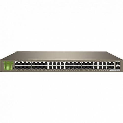 IP-COM G1050F Коммутатор неуправляемый, 50 портов, 48x1 Гбит/с, SFP 2x1 Гбит/с, установка в стойку, металлический корпус фото 1