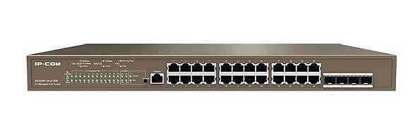 IP-COM G5328P-24-410W Управляемый PoE коммутатор третьего уровня с 24 гигабитными портами PoE, 4 SFP и 1 Console порт фото 1