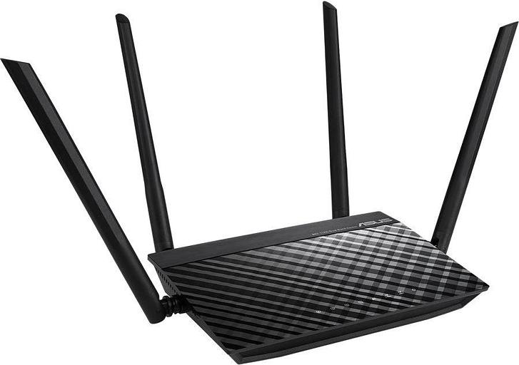 ASUS RT-AC1200 V2 (90IG0550-BM3400) Двухдиапазонный маршрутизатор AC1200, 2.4/5 ГГц, 1167 Мбит/с, LAN 4х100 Мбит/с, IPv6 фото 1