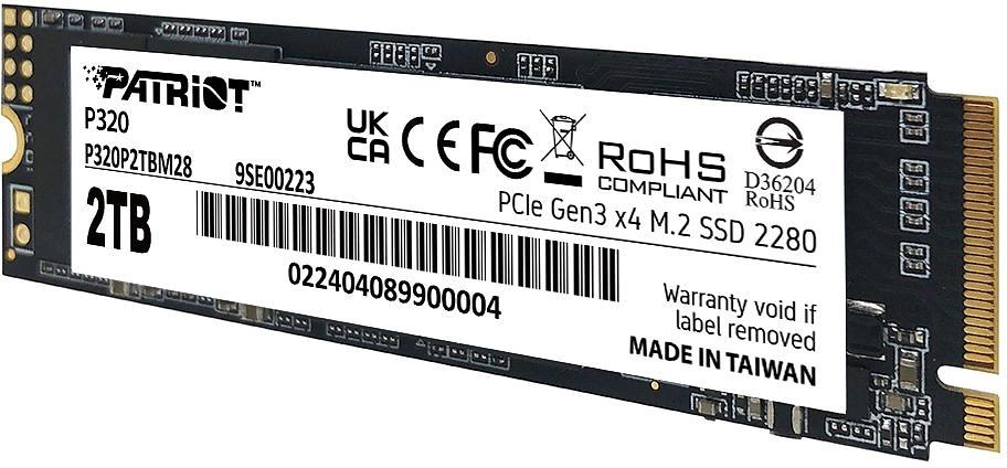 Накопитель SSD Patriot PCIe 3.0 x4 2TB P320P2TBM28 P320 M.2 2280 фото 4