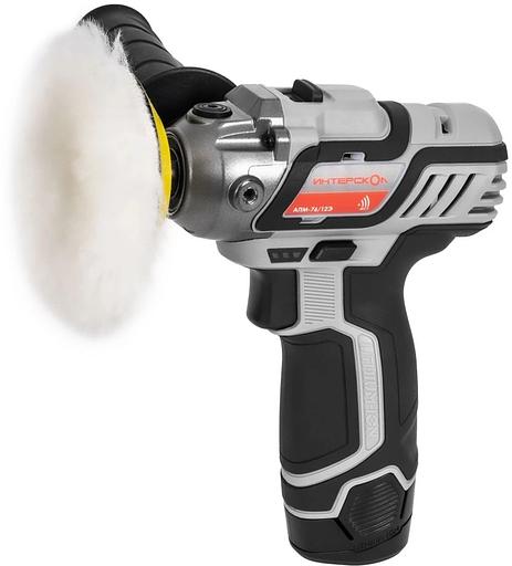 Полировальная машина Интерскол АПМ-76/12Э 8300об/мин рез.шпин.:M8 d=76мм (806.2.2.70) фото 1