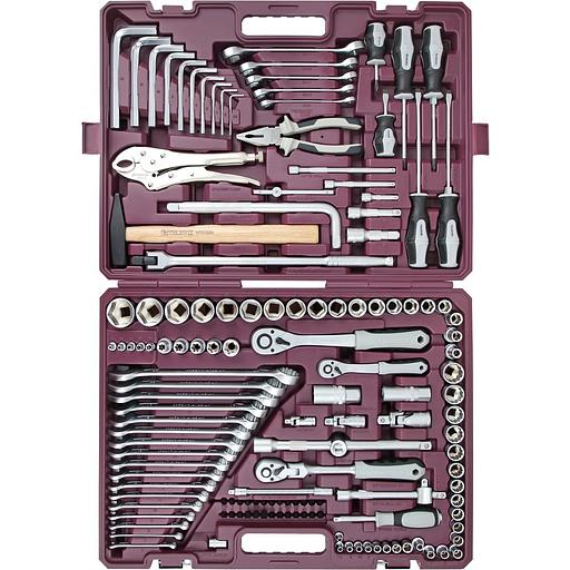 Thorvik TS142 Набор инструмента универсальный 1/4", 3/8" и 1/2"DR, 142 предмета фото 1