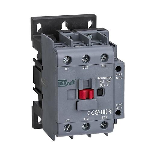 Контактор 65А 220В/230В АС3 АС4 1НО+1НЗ КМ-102 фото 1