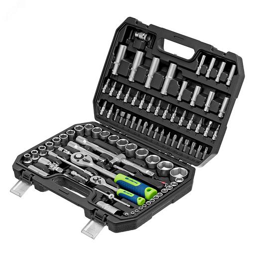 Набор инструментов, 1/2, 1/4, пластиковый кейс, 94 предмета фото 1