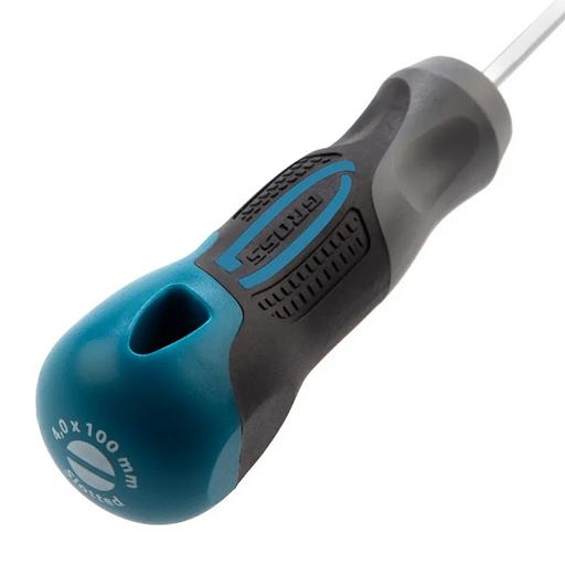 Отвертка, SL4,0x100 мм, S2, 3к рукоятка фото 2