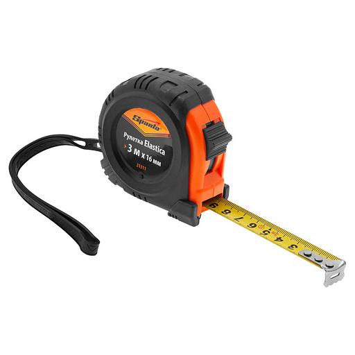 Рулетка Elastica, 3 м х 16 мм, обрезиненный корпус фото 3