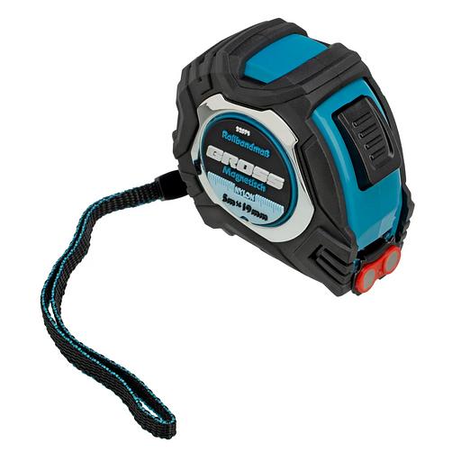 Рулетка Magnetisch, 5м х 19мм, обрезин. корпус,автоматич. фиксация, нейлон. покр.,магн.зацеп фото 1